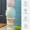 Set of 2 30.5"H Easter Resin Macaron Stacked Egg & Bunny Porch Décor